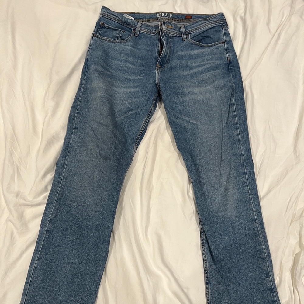 Red ale blue jeans